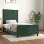 Dark green velvet bed frame with headboard 90x190 cm by , Beds and slatted bases - Ref: Foro24-3125608, Price: 156,32 €, Disc...