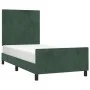 Dark green velvet bed frame with headboard 90x190 cm by , Beds and slatted bases - Ref: Foro24-3125608, Price: 156,32 €, Disc...