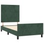 Bettgestell aus dunkelgrünem Samt mit Kopfteil 90x190 cm von , Betten und Lattenroste - Ref: Foro24-3125608, Preis: 160,07 €,...