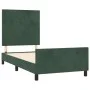 Dark green velvet bed frame with headboard 90x190 cm by , Beds and slatted bases - Ref: Foro24-3125608, Price: 156,32 €, Disc...