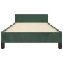 Dark green velvet bed frame with headboard 90x190 cm by , Beds and slatted bases - Ref: Foro24-3125608, Price: 156,32 €, Disc...
