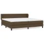 Box spring bed with dark brown fabric mattress 200x200 cm by , Beds and slatted bases - Ref: Foro24-3126112, Price: 598,67 €,...