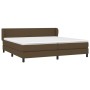 Box spring bed with dark brown fabric mattress 200x200 cm by , Beds and slatted bases - Ref: Foro24-3126112, Price: 598,82 €,...