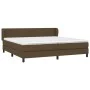 Box spring bed with dark brown fabric mattress 200x200 cm by , Beds and slatted bases - Ref: Foro24-3126112, Price: 598,67 €,...