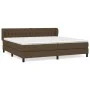 Box spring bed with dark brown fabric mattress 200x200 cm by , Beds and slatted bases - Ref: Foro24-3126512, Price: 629,04 €,...