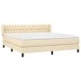 Box spring bed with cream fabric mattress 180x200 cm by , Beds and slatted bases - Ref: Foro24-3126506, Price: 584,48 €, Disc...