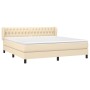 Boxspringbett mit cremefarbener Stoffmatratze 180x200 cm von , Betten und Lattenroste - Ref: Foro24-3126506, Preis: 596,94 €,...