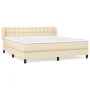 Box spring bed with cream fabric mattress 180x200 cm by , Beds and slatted bases - Ref: Foro24-3126586, Price: 571,51 €, Disc...