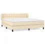 Box spring bed with cream fabric mattress 180x200 cm by , Beds and slatted bases - Ref: Foro24-3126586, Price: 571,51 €, Disc...