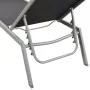 Black steel and textilene sun lounger by vidaXL, Loungers - Ref: Foro24-48011, Price: 95,59 €, Discount: %