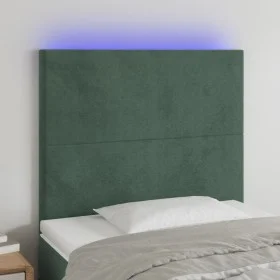 Kopfteil mit LED-Beleuchtung, dunkelgrüner Samt, 90 x 5 x 118/128 cm von , Kopf- und Fußteile - Ref: Foro24-3122183, Preis: 9...