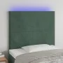 Kopfteil mit LED-Beleuchtung, dunkelgrüner Samt, 90 x 5 x 118/128 cm von , Kopf- und Fußteile - Ref: Foro24-3122183, Preis: 9...