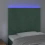 Kopfteil mit LED-Beleuchtung, dunkelgrüner Samt, 90 x 5 x 118/128 cm von , Kopf- und Fußteile - Ref: Foro24-3122183, Preis: 9...