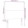 Kopfteil mit LED-Beleuchtung, dunkelgrüner Samt, 90 x 5 x 118/128 cm von , Kopf- und Fußteile - Ref: Foro24-3122183, Preis: 8...