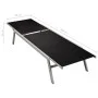 Black steel and textilene sun lounger by vidaXL, Loungers - Ref: Foro24-48011, Price: 95,59 €, Discount: %