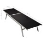 Tumbona de acero y textilene negra de vidaXL, Tumbonas - Ref: Foro24-48011, Precio: 97,14 €, Descuento: %