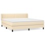 Boxspringbett mit cremefarbener Stoffmatratze 180x200 cm von , Betten und Lattenroste - Ref: Foro24-3129894, Preis: 574,52 €,...