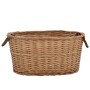 Cesta para leña con asas de transporte sauce natural 58x42x29cm