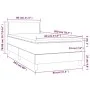 Box spring bed with LED mattress taupe gray fabric 80x200 cm by , Beds and slatted bases - Ref: Foro24-3133593, Price: 292,23...