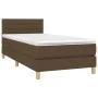 Box spring bed with LED mattress dark brown fabric 80x200 cm by , Beds and slatted bases - Ref: Foro24-3133752, Price: 280,12...