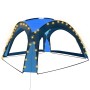 Carpa de fiesta con LED y 4 paredes laterales azul 3,6x3,6x2,3m