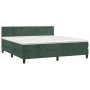Box spring bed with mattress and LED dark green velvet 180x200cm by , Beds and slatted bases - Ref: Foro24-3134300, Price: 55...