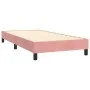 Box spring bed with mattress and LED pink velvet 100x200 cm by , Beds and slatted bases - Ref: Foro24-3134272, Price: 295,02 ...