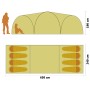 Igloo tent 8 people blue 650x240x190 cm by vidaXL, tents - Ref: Foro24-92230, Price: 179,10 €, Discount: %