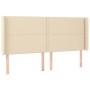 Boxspringbettmatratze und LED-Leuchten aus cremefarbenem Stoff 180x200 cm von , Betten und Lattenroste - Ref: Foro24-3138258,...