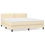 Box spring bed with cream fabric mattress 180x200 cm by , Beds and slatted bases - Ref: Foro24-3139998, Price: 532,48 €, Disc...