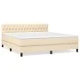 Box spring bed with cream fabric mattress 180x200 cm by , Beds and slatted bases - Ref: Foro24-3140318, Price: 568,47 €, Disc...