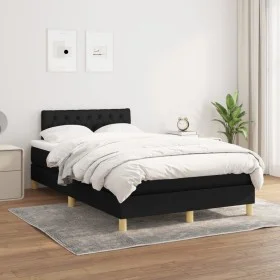 Box spring bed with black fabric mattress 120x200 cm by , Beds and slatted bases - Ref: Foro24-3140843, Price: 380,00 €, Disc...