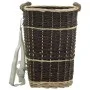 Cesto de leña con correas transporte sauce natural 44,5x37x50cm de vidaXL, Bolsas y soportes de leña - Ref: Foro24-286973, Pr...