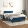 Boxspringbett mit dunkelblauer Samtmatratze 120x200 cm von , Betten und Lattenroste - Ref: Foro24-3141357, Preis: 372,47 €, R...