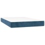 Cama box spring con colchón terciopelo azul oscuro 120x200 cm de , Camas y somieres - Ref: Foro24-3141177, Precio: 379,23 €, ...