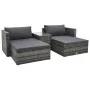 5-teiliges Gartenmöbel-Set und graue synthetische Rattankissen von vidaXL, Gartensets - Ref: Foro24-47814, Preis: 422,83 €, R...