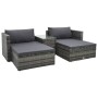 5-teiliges Gartenmöbel-Set und graue synthetische Rattankissen von vidaXL, Gartensets - Ref: Foro24-47814, Preis: 456,46 €, R...