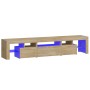 TV-Schrank mit LED-Leuchten Sonoma-Eiche 200x36,5x40 cm von , TV-Möbel - Ref: Foro24-3152812, Preis: 158,80 €, Rabatt: %