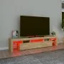 Mueble de TV con luces LED roble Sonoma 200x36,5x40 cm de , Muebles TV - Ref: Foro24-3152812, Precio: 155,49 €, Descuento: %