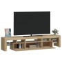 TV-Schrank mit LED-Leuchten Sonoma-Eiche 200x36,5x40 cm von , TV-Möbel - Ref: Foro24-3152812, Preis: 158,80 €, Rabatt: %