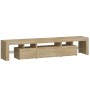 TV-Schrank mit LED-Leuchten Sonoma-Eiche 200x36,5x40 cm von , TV-Möbel - Ref: Foro24-3152812, Preis: 158,80 €, Rabatt: %