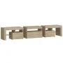 Mueble de TV con luces LED roble Sonoma 200x36,5x40 cm de , Muebles TV - Ref: Foro24-3152812, Precio: 155,49 €, Descuento: %