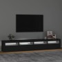 Mueble de TV con luces LED Negro 240x35x40 cm de , Muebles TV - Ref: Foro24-3152763, Precio: 171,14 €, Descuento: %