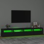 Mueble de TV con luces LED Negro 240x35x40 cm de , Muebles TV - Ref: Foro24-3152763, Precio: 171,14 €, Descuento: %