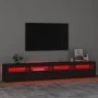 TV-Schrank mit LED-Leuchten Schwarz 240x35x40 cm von , TV-Möbel - Ref: Foro24-3152763, Preis: 176,83 €, Rabatt: %