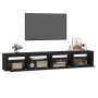 Mueble de TV con luces LED Negro 240x35x40 cm de , Muebles TV - Ref: Foro24-3152763, Precio: 171,14 €, Descuento: %