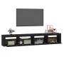 TV-Schrank mit LED-Leuchten Schwarz 240x35x40 cm von , TV-Möbel - Ref: Foro24-3152763, Preis: 176,83 €, Rabatt: %