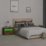 Bedside tables with LED lights 2 pcs smoked oak 60x35x40 cm by , Nightstands - Ref: Foro24-3152827, Price: 71,84 €, Discount: %