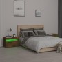 Nachttische mit LED-Leuchten, 2 Stück, geräucherte Eiche, 60 x 35 x 40 cm von , Nachttische - Ref: Foro24-3152827, Preis: 74,...