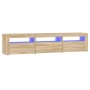 TV-Schrank mit LED-Leuchten Sonoma-Eiche 180x35x40 cm von , TV-Möbel - Ref: Foro24-3152756, Preis: 120,24 €, Rabatt: %